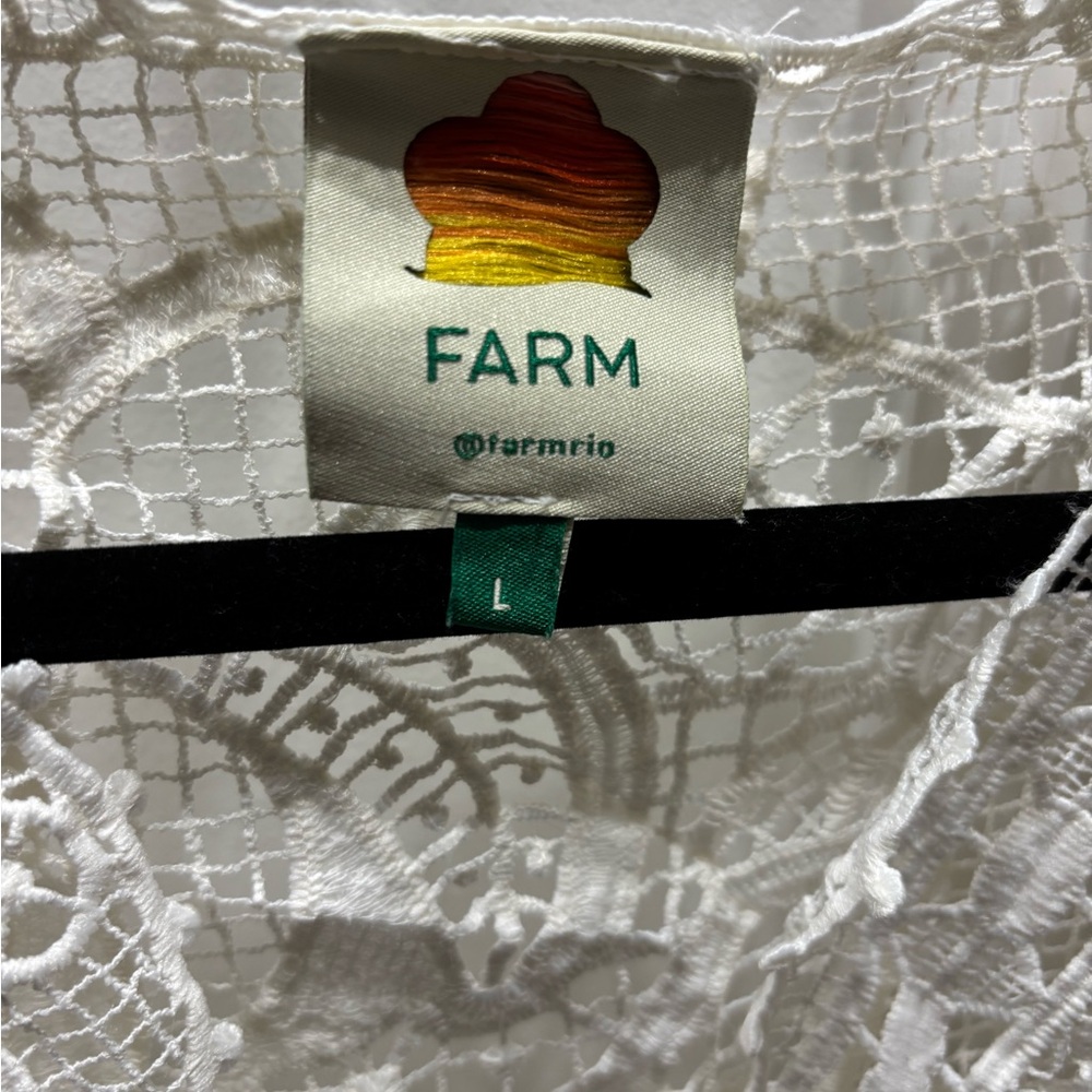 FARM Rio Intricate White Lace Top - Picture 2 of 2